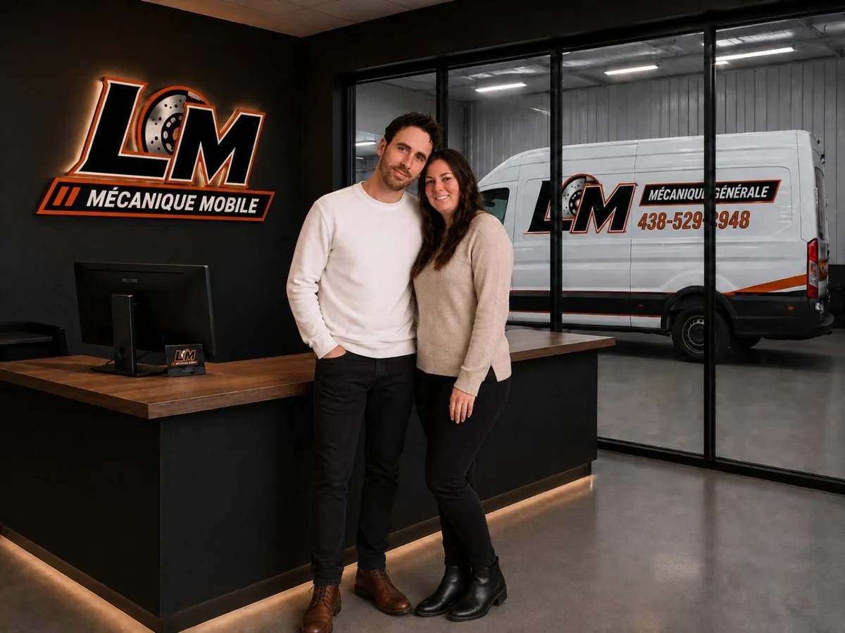 Maxime et Cynthia, propriétaires de LM Mécanique Mobile